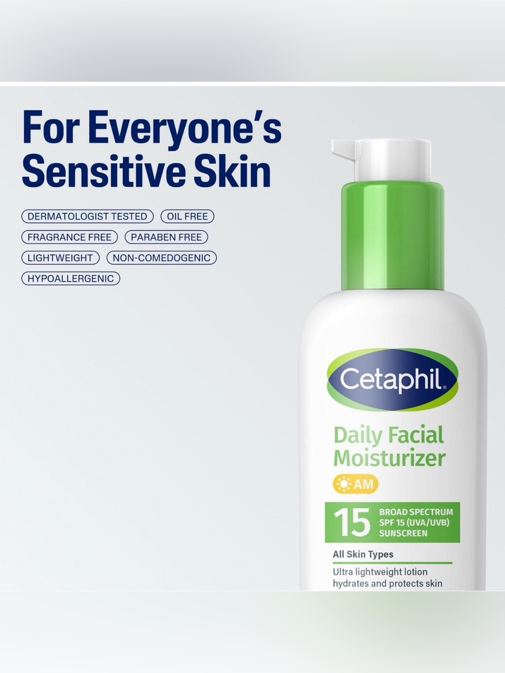 Cetaphil OIL FREE Daily Facial Moisturizer SPF 15 - Picture 3 of 8